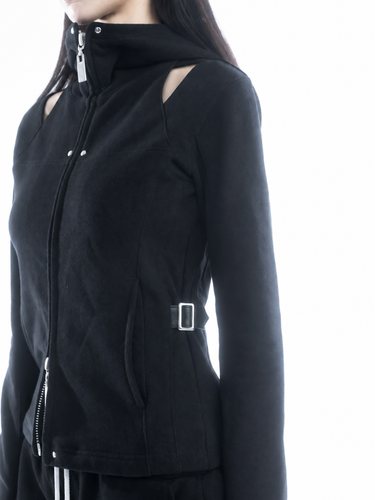 High-Neck Zip Hoodie