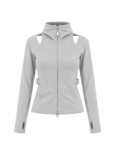 High-Neck Zip Hoodie